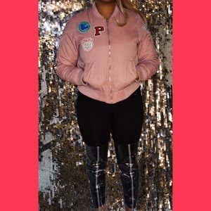 Patchwork Bomber Jacket